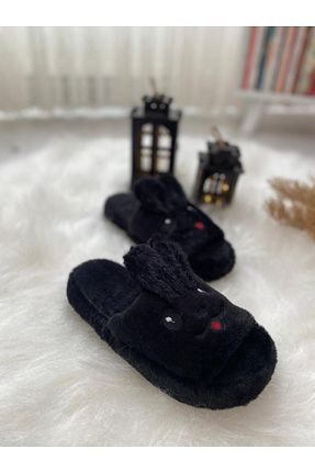 دمپائی خانگی مشکی زنانه مخملی NevaYy collection - کد 862471760