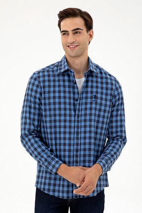 پیراهن سرمه ای مردانه یقه پیراهنی U.S. Polo Assn. - کد 862465406