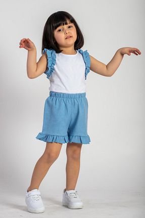 ست بالاتنه و پائین تنه آبی بچه گانه بافتنی zepkids - کد 820197020