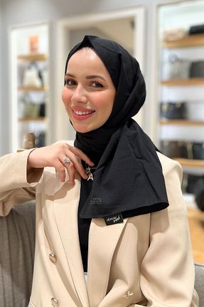 شال مشکی زنانه پنبه ای Armine - کد 862471579