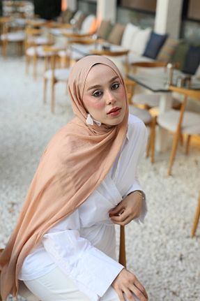 شال صورتی زنانه پنبه ای Modakaşmir - کد 811111276