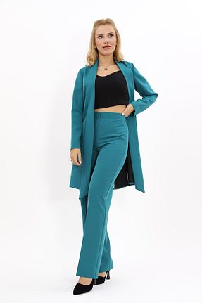 ست بالاتنه و پائین تنه سایز بزرگ آبی زنانه کش دار ÖNDER ÖZSOY - کد 862478570