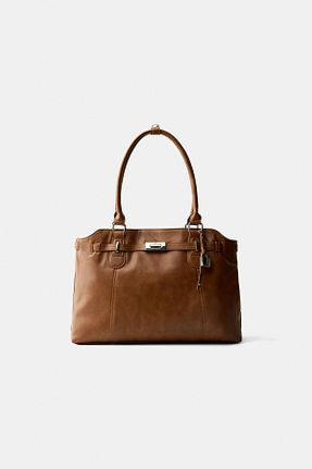 کیف دستی قهوه ای زنانه چرم مصنوعی Bershka - کد 862483952