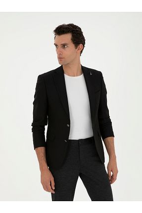 کت مشکی مردانه اسلیم فیت Cacharel - کد 862478582
