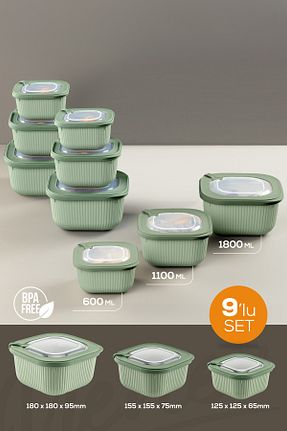 ظرف نگهداری سبز پلاستیک Vienev - کد 862688008