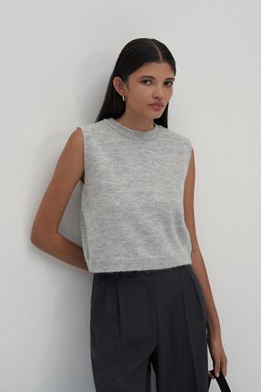 پلیور طوسی زنانه ساده mathilda store - کد 862493861