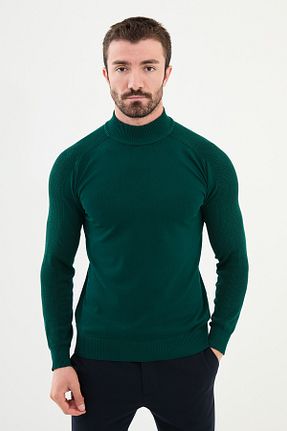 پلیور سبز مردانه ساده Mcr - کد 859932525