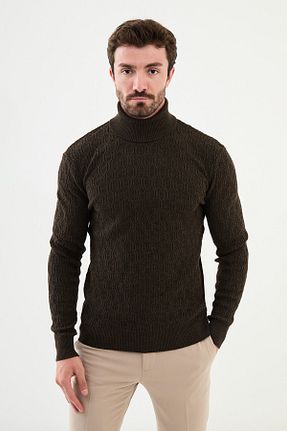 پلیور قهوه ای مردانه Saç Örgü Mcr - کد 859931959