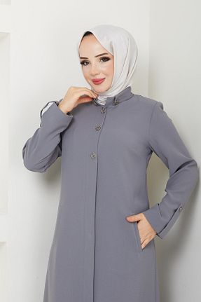 کلاه و ابایا طوسی زنانه پنبه پلی استر Günay Karaca - کد 862527498