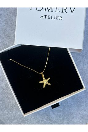 گردنبند جواهر طلائی زنانه برنجی TOMERV ATELIER - کد 862521707