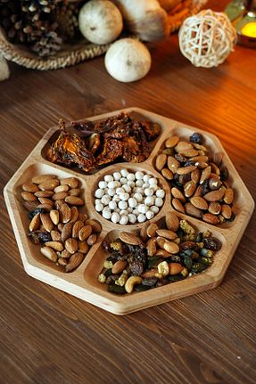 کاسه و بشقاب دکوراتیو قهوه ای چوب wood totally - کد 860680384