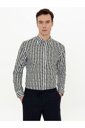 پیراهن خاکی مردانه اسلیم فیت Cacharel - کد 862571797