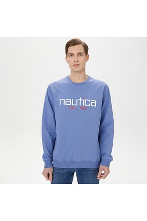 سوئیشرت آبی مردانه چاپی Nautica - کد 817958265