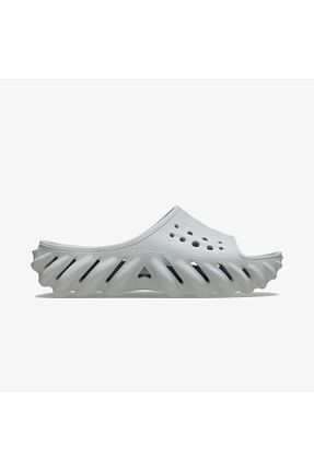 دمپائی طوسی زنانه پاشنه تخت Crocs - کد 729089797