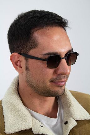 عینک آفتابی قهوه ای مردانه UV400 Xline eyewear - کد 461303069