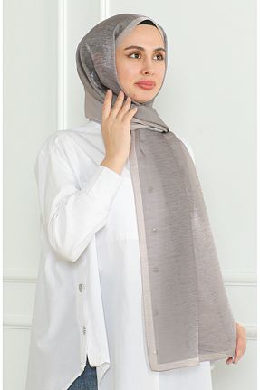روسری قهوه ای پنبه ای sefamerve - کد 862593315