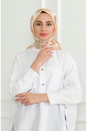 روسری زرد پلی استر sefamerve - کد 862589019