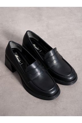 کفش لوفر مشکی زنانه چرم لاکی Alemdar Shoes - کد 862585839
