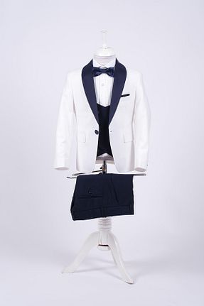 کت و شلوار نباتی بچه گانه یقه شالی Doctor junior - کد 771771106