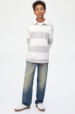 شلوار جین آبی مردانه پاچه گشاد H&M - کد 862600754