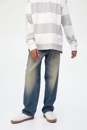 شلوار جین آبی مردانه پاچه گشاد H&M - کد 862600754