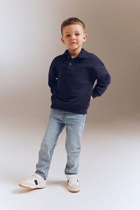 شلوار جین آبی بچه گانه پاچه لوله تفنگی H&M - کد 855530955
