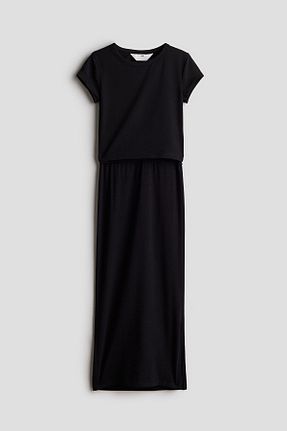 تیشرت مشکی بچه گانه یقه دوچرخه H&M - کد 862598974