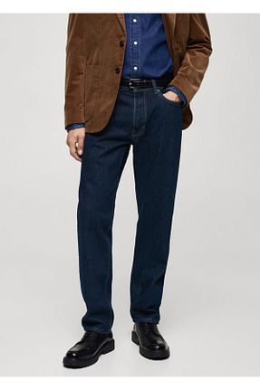 شلوار جین آبی مردانه رگولار MANGO Man - کد 845429002