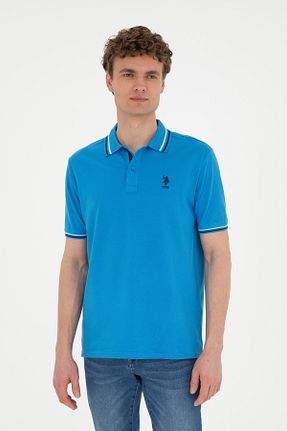 پولوشرت آبی مردانه %100 پنبه U.S. Polo Assn. - کد 829362111