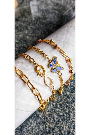 دستبند جواهر طلائی زنانه زیرکن Home - کد 862631956