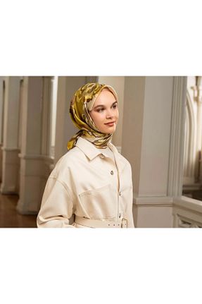 روسری سبز کرپ ساتن ابریشم Armine - کد 862685060