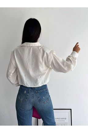 پیراهن بژ زنانه یقه پیراهنی Butik - کد 862632016