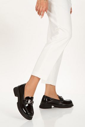 کفش کژوال مشکی زنانه چرم لاکی PASSAGE SHOES - کد 862631158