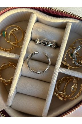 انگشتر جواهر زنانه روکش طلا ringbox - کد 862638058