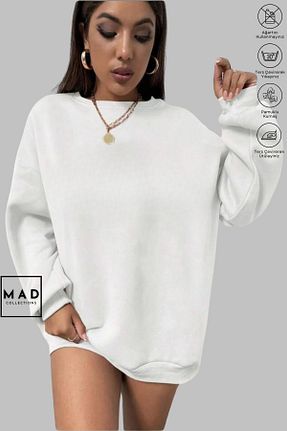 سوئیشرت سفید زنانه ساده stawles wear - کد 862652507