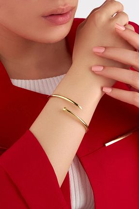 دستبند نقره طلائی زنانه 925 عیار Cruse - کد 798189387