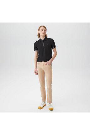 شلوار بژ مردانه پنبه ای Lacoste - کد 679440145