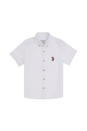 پیراهن سفید بچه گانه یقه پیراهنی U.S. Polo Assn. - کد 859290075
