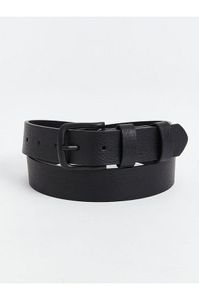 کمربند مشکی مردانه چرم مصنوعی LC Waikiki - کد 855015532