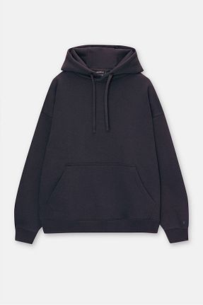 سوئیشرت سرمه ای زنانه ساده Pull & Bear - کد 855964015