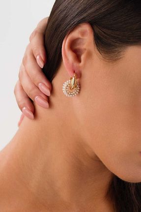 گوشواره مروارید سرمه ای PS ACCESSORİES - کد 832414242