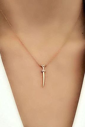 گردنبند نقره طلائی زنانه 925 عیار OSESHOP - کد 87180628
