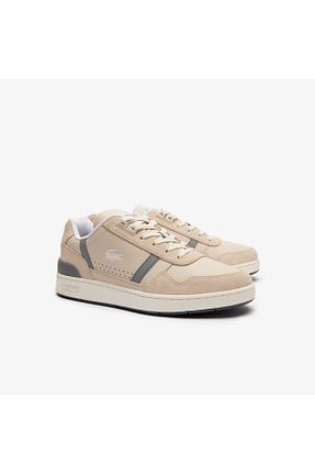 کفش اسنیکر بژ مردانه بند دار Lacoste - کد 841149090