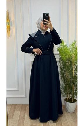 مانتو بلند حجاب سرمه ای زنانه Tebrikler tekstil - کد 849305986