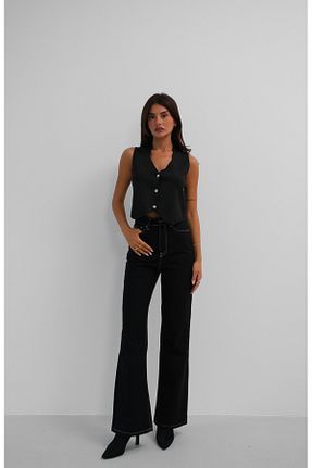 جلیقه مشکی زنانه رگولار Black Fashion - کد 862741274