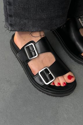 دمپائی مشکی زنانه جیر Mupa Shoes - کد 830096115