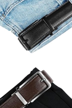 کمربند مشکی مردانه چرم مصنوعی BUCKLEFY - کد 928895597