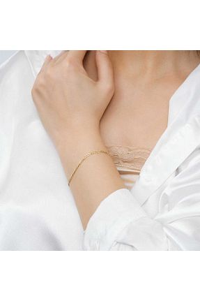 دستبند طلا طلائی زنانه 14 عیار ALTINTAKIN - کد 862742406