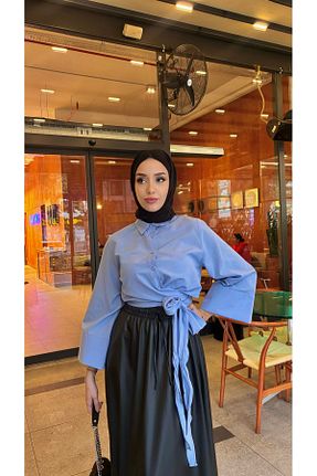 پیراهن آبی زنانه اسلیم Tesettür Diyarı - کد 862753941