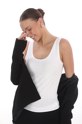 رکابی سفید زنانه بدون آستین penyebizden - کد 796465397